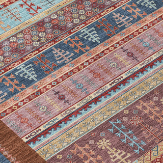 Piper Looms Chantille Stripes ACN2160 Red Machine Washable Area Rug Swatch Image