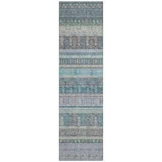 Piper Looms Chantille Stripes ACN2160 Teal Machine Washable Area Rug Runner Main Image
