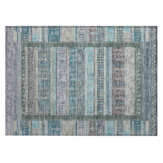 Piper Looms Chantille Stripes ACN2160 Teal Machine Washable Area Rug Scatter Main Image