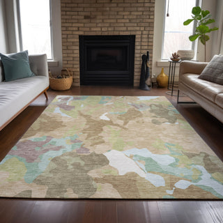 Piper Looms Chantille Modern ACN2161 Beige Machine Washable Area Rug Lifestyle Image Feature