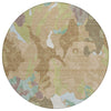 Piper Looms Chantille Modern ACN2161 Beige Machine Washable Area Rug Round Main Image