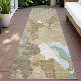 Piper Looms Chantille Modern ACN2161 Beige Machine Washable Area Rug Runner Outdoor Lifestyle Image Feature