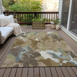 Piper Looms Chantille Modern ACN2161 Brown Machine Washable Area Rug Outdoor Lifestyle Image Feature