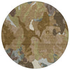 Piper Looms Chantille Modern ACN2161 Brown Machine Washable Area Rug Round Main Image