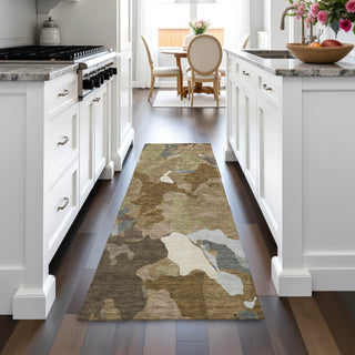 Piper Looms Chantille Modern ACN2161 Brown Machine Washable Area Rug Runner Lifestyle Image Feature