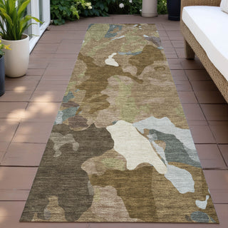 Piper Looms Chantille Modern ACN2161 Brown Machine Washable Area Rug Runner Outdoor Lifestyle Image Feature