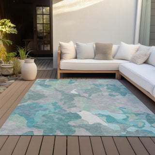 Piper Looms Chantille Modern ACN2161 Taupe Machine Washable Area Rug Outdoor Lifestyle Image Feature
