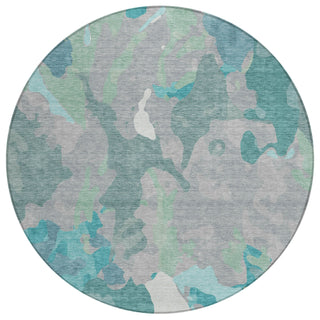 Piper Looms Chantille Modern ACN2161 Taupe Machine Washable Area Rug Round Main Image