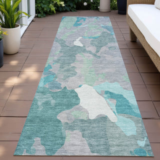 Piper Looms Chantille Modern ACN2161 Taupe Machine Washable Area Rug Runner Outdoor Lifestyle Image Feature