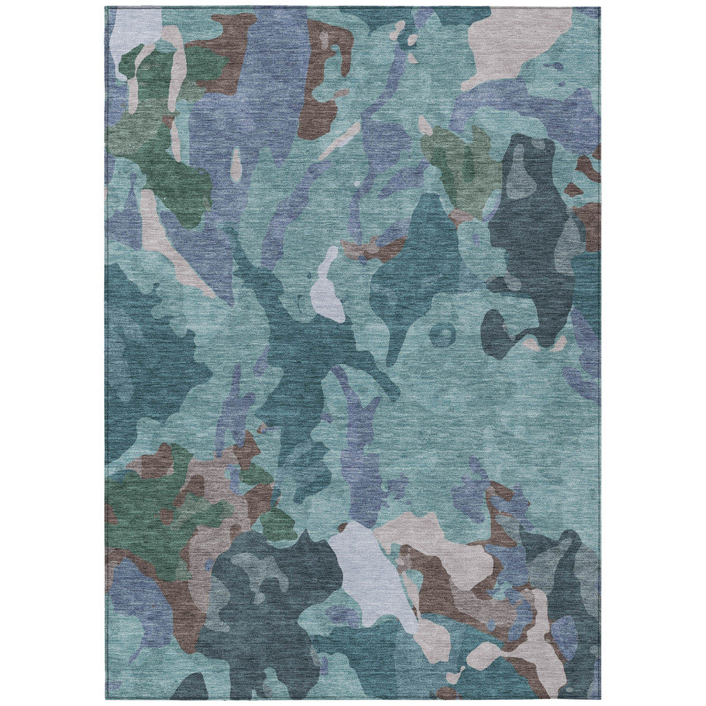 Piper Looms Chantille Modern ACN2161 Teal Machine Washable Area Rug main image