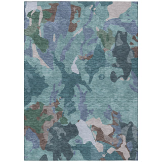 Piper Looms Chantille Modern ACN2161 Teal Machine Washable Area Rug main image