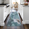 Piper Looms Chantille Modern ACN2161 Teal Machine Washable Area Rug Runner Lifestyle Image Feature