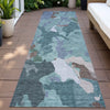 Piper Looms Chantille Modern ACN2161 Teal Machine Washable Area Rug Runner Outdoor Lifestyle Image Feature