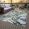 Piper Looms Chantille Modern ACN2162 Denim Machine Washable Area Rug Outdoor Lifestyle Image Feature