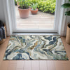 Piper Looms Chantille Modern ACN2162 Denim Machine Washable Area Rug Scatter Lifestyle Image Feature
