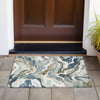 Piper Looms Chantille Modern ACN2162 Denim Machine Washable Area Rug Scatter Outdoor Lifestyle Image Feature