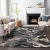 Piper Looms Chantille Modern ACN2162 Granite Machine Washable Area Rug Lifestyle Image Feature