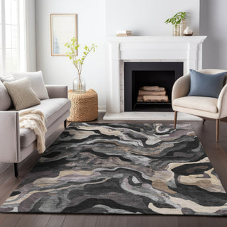 Piper Looms Chantille Modern ACN2162 Granite Machine Washable Area Rug Lifestyle Image Feature