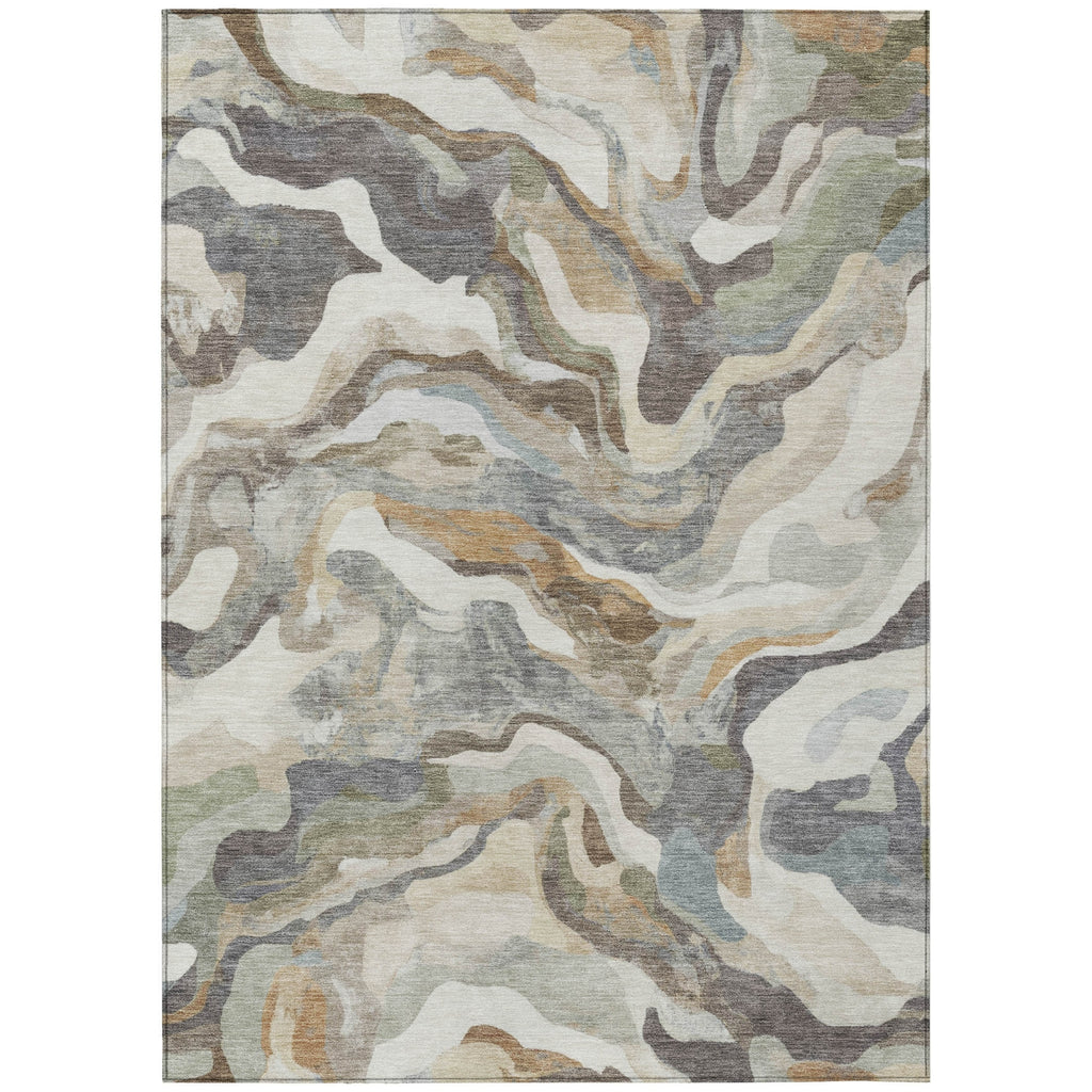 Piper Looms Chantille Modern ACN2162 Khaki Machine Washable Area Rug main image