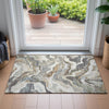 Piper Looms Chantille Modern ACN2162 Khaki Machine Washable Area Rug Scatter Lifestyle Image Feature