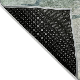 Piper Looms Chantille Modern ACN2162 Teal Machine Washable Area Rug Backing Image