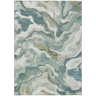 Piper Looms Chantille Modern ACN2162 Teal Machine Washable Area Rug main image