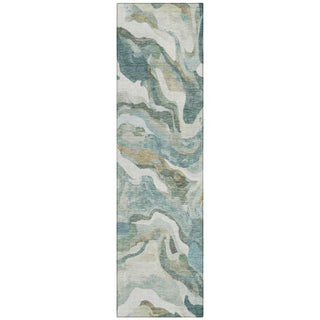 Piper Looms Chantille Modern ACN2162 Teal Machine Washable Area Rug Runner Main Image
