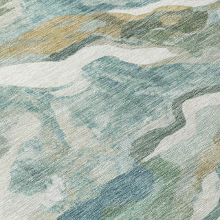 Piper Looms Chantille Modern ACN2162 Teal Machine Washable Area Rug Swatch Image