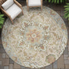 Piper Looms Chantille Global ACN2163 Beige Machine Washable Area Rug Round Outdoor Lifestyle Image Feature