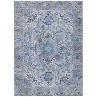 Piper Looms Chantille Global ACN2163 Blue Machine Washable Area Rug main image