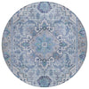 Piper Looms Chantille Global ACN2163 Blue Machine Washable Area Rug Round Main Image