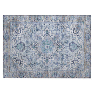 Piper Looms Chantille Global ACN2163 Blue Machine Washable Area Rug Scatter Main Image