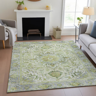 Piper Looms Chantille Global ACN2163 Green Machine Washable Area Rug Lifestyle Image Feature
