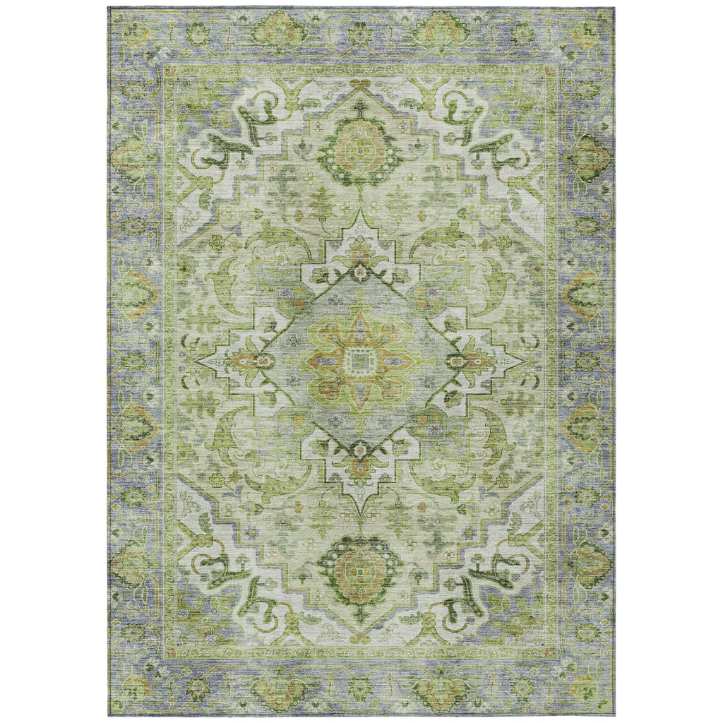 Piper Looms Chantille Global ACN2163 Green Machine Washable Area Rug main image
