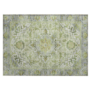 Piper Looms Chantille Global ACN2163 Green Machine Washable Area Rug Scatter Main Image