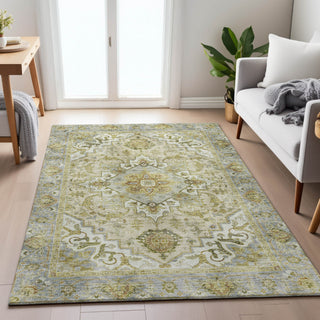 Piper Looms Chantille Global ACN2163 Khaki Machine Washable Area Rug Lifestyle Image Feature