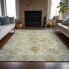 Piper Looms Chantille Global ACN2163 Khaki Machine Washable Area Rug Lifestyle Image Feature