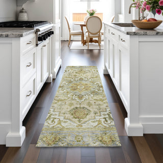 Piper Looms Chantille Global ACN2163 Khaki Machine Washable Area Rug Runner Lifestyle Image Feature