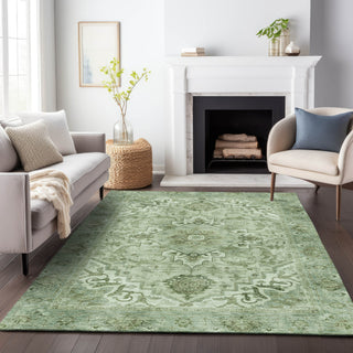 Piper Looms Chantille Global ACN2164 Aloe Machine Washable Area Rug Lifestyle Image Feature