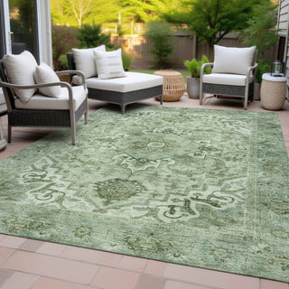 Piper Looms Chantille Global ACN2164 Aloe Machine Washable Area Rug Outdoor Lifestyle Image Feature