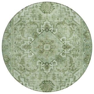 Piper Looms Chantille Global ACN2164 Aloe Machine Washable Area Rug Round Main Image