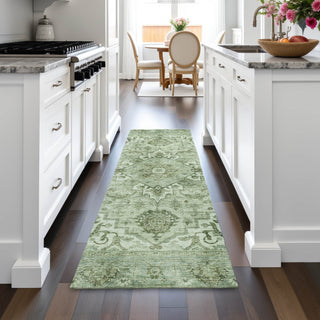 Piper Looms Chantille Global ACN2164 Aloe Machine Washable Area Rug Runner Lifestyle Image Feature