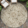 Piper Looms Chantille Global ACN2164 Beige Machine Washable Area Rug Round Outdoor Lifestyle Image Feature