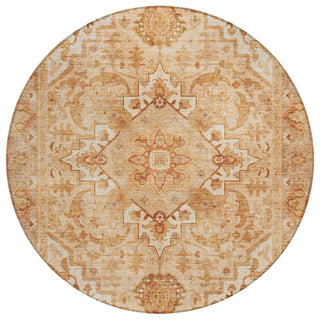 Piper Looms Chantille Global ACN2164 Copper Machine Washable Area Rug Round Main Image