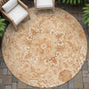Piper Looms Chantille Global ACN2164 Copper Machine Washable Area Rug Round Outdoor Lifestyle Image Feature