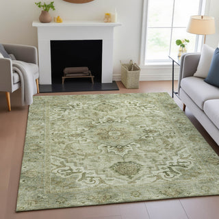 Piper Looms Chantille Global ACN2164 Sage Machine Washable Area Rug Lifestyle Image Feature