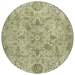 Piper Looms Chantille Global ACN2164 Sage Machine Washable Area Rug Round Main Image