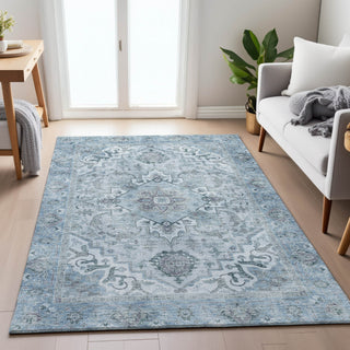 Piper Looms Chantille Global ACN2164 Sky Machine Washable Area Rug Lifestyle Image Feature