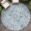 Piper Looms Chantille Global ACN2164 Sky Machine Washable Area Rug Round Outdoor Lifestyle Image Feature