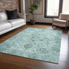Piper Looms Chantille Global ACN2164 Teal Machine Washable Area Rug Lifestyle Image Feature